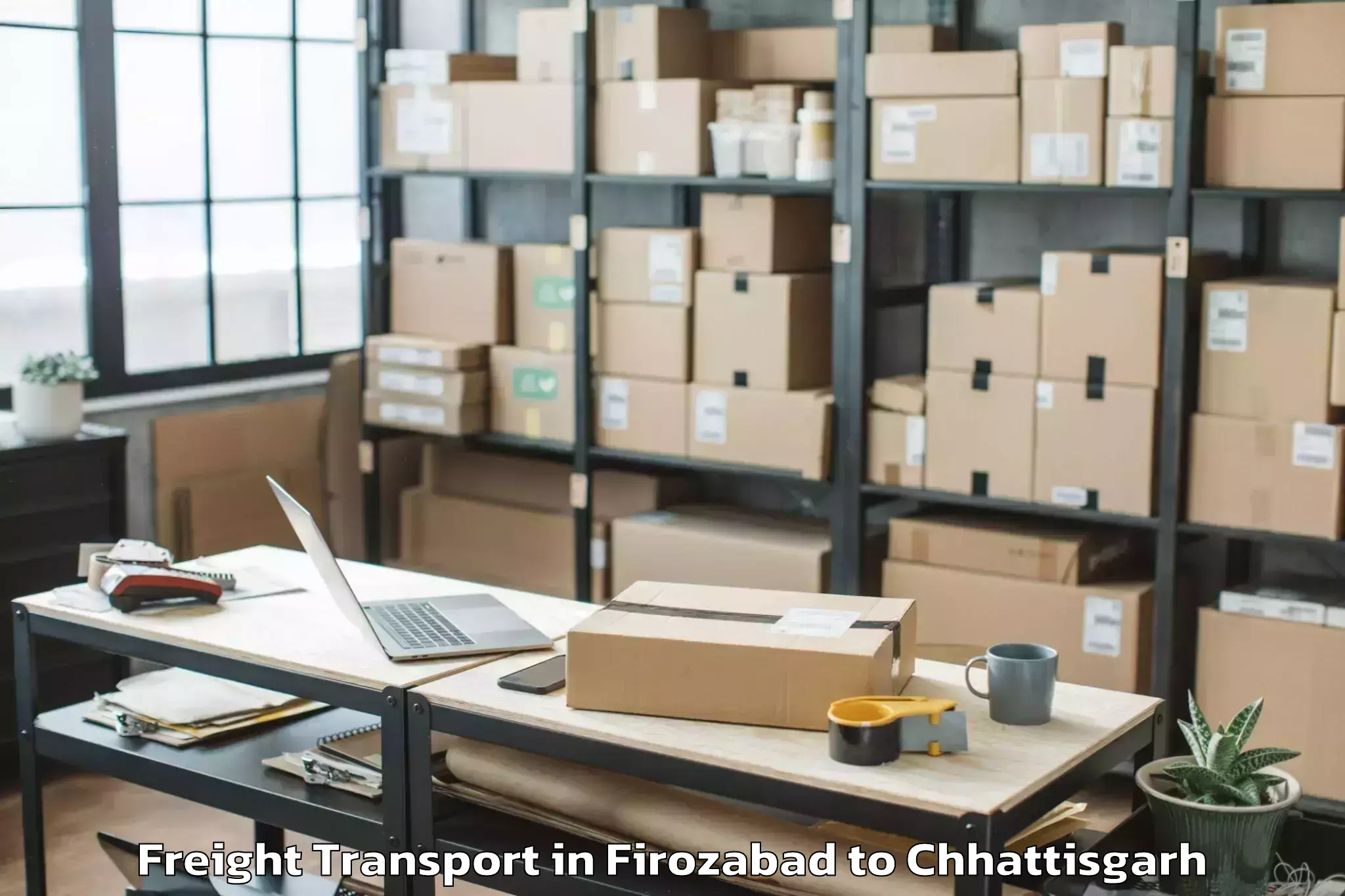 Affordable Firozabad to Bhilai Freight Transport